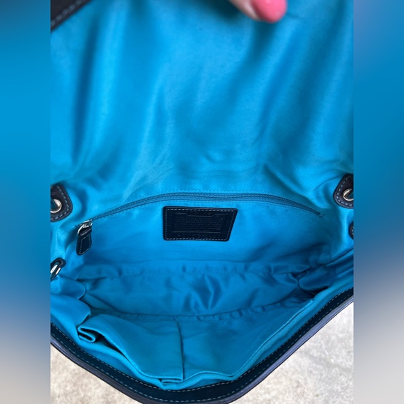 Vintage Leather Coach Chelsea Turnlock shoulder bag 8A40 - Picture 10 of 12